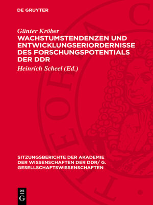 cover image of Wachstumstendenzen und Entwicklungseriordernisse des Forschungspotentials der DDR
